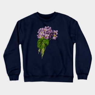 A Bouquet of Violets, Vintage Floral Illustration Crewneck Sweatshirt